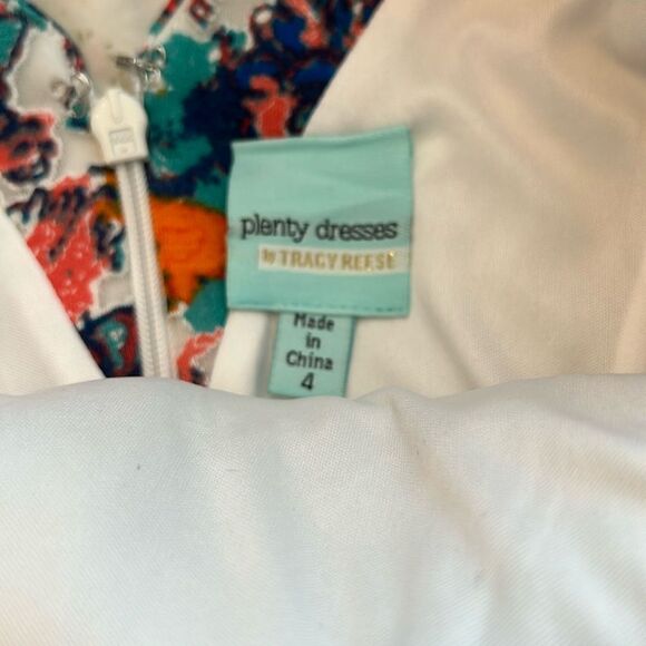 Plenty by Tracy Reese White Floral Neoprene “Ginger” Sleeveless Sheath Dress 4 - Picture 4 of 4